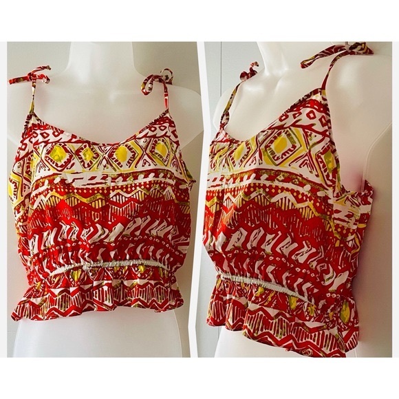 TBAGS LOS ANGELES Aztec Print Crop Top - Picture 1 of 7